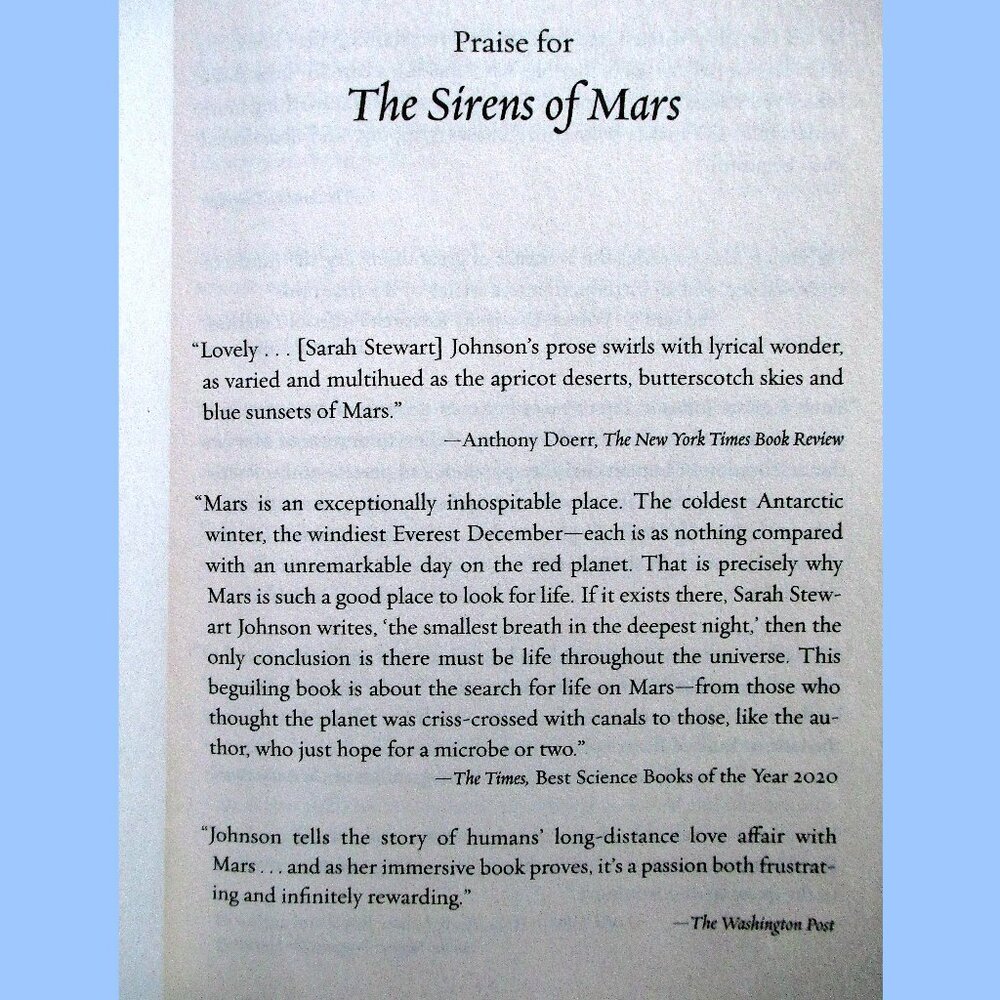Book - The Sirens of Mars: Searching for Life on Another World, by Sarah Johnson - Picture 2 of 15